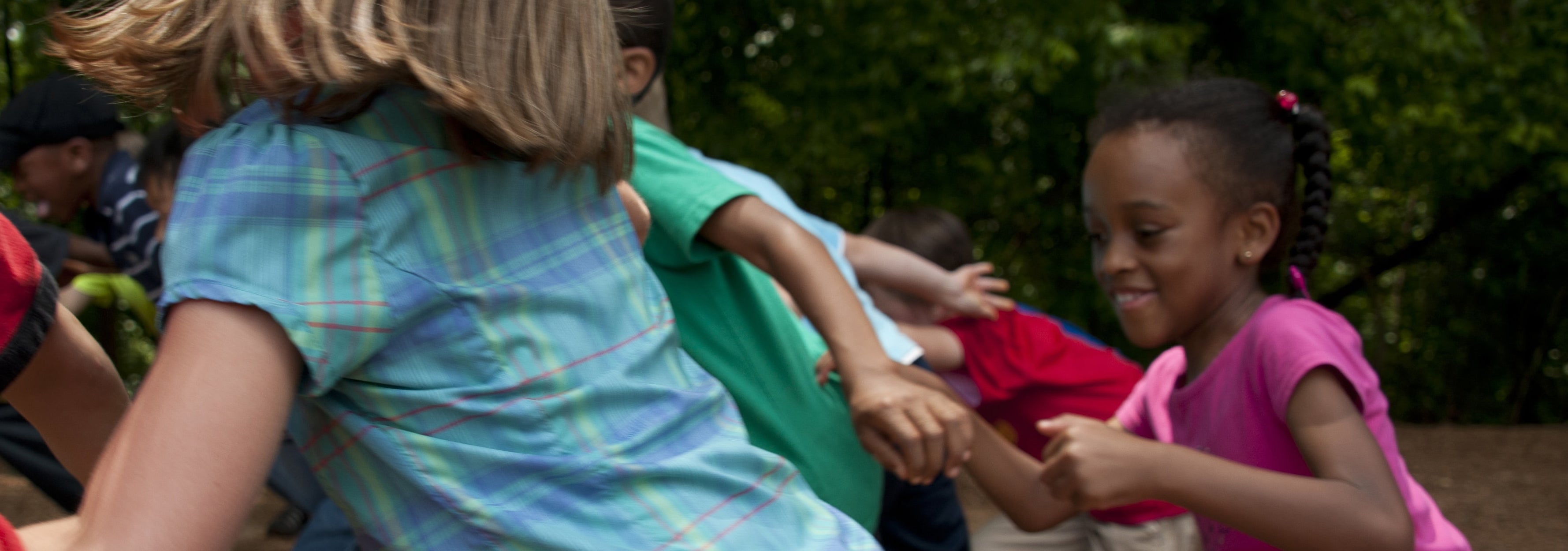 Children playing outside.